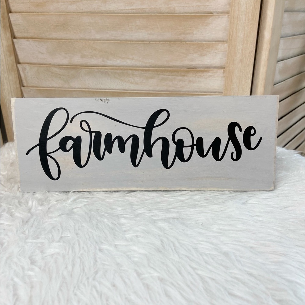 Farmhouse Charm Wood Sign